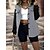 cheap Coats &amp; Jackets-Women&#039;s Hoodie Jacket Fall Winter Outdoor Going out Casual Daily Coat Thermal Warm Windproof Loose Fit Comtemporary Stylish Casual Daily Jacket Long Sleeve Print Stripes and Plaid White