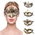 cheap Photobooth Props-Halloween Ball Party Mask Retro Prince Flat Head Mask Antique Bronze Half Face Mask Black Decorative Men&#039;s and Women&#039;s
