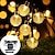 preiswerte LED Lichterketten-5m Lichterketten 30 LEDs EL Warmweiß Weiß Mehrfarbig Globe / Ball Lichterketten Solar Hochzeit Weihnachtsdekoration 5 V