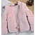 levne Svrchní oděvy-Děti Dívčí Umělý kožich Pevná barva Módní Formální Kabát Svrchní oděvy 2-12 let Jaro Černá Bílá Světlá růžová