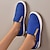 Χαμηλού Κόστους Γυναικεία Sneakers-Γυναικεία Αθλητικά Παπούτσια Χωρίς Τακούνι Slip-Ons Μεγάλα Μεγέθη Πάνινα παπούτσια Παπούτσια άνεσης Καθημερινά Συμπαγές Χρώμα Χειμώνας Επίπεδο Τακούνι Στρογγυλή Μύτη Κομψό Καθημερινό Ανατομικό