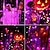 abordables Guirlandes Lumineuses LED-Guirlande lumineuse Halloween violet orange 8 fonctions intérieure et extérieure guirlande lumineuse décorative Halloween prise de sécurité basse tension 10 mètres 100 lumières 20 mètres 200 lumières