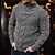 cheap Men&#039;s Pullover Sweater-Men&#039;s Sweater Pullover Sweater Jumper Zip Sweater Ribbed Cable Knit Half Zip Knitted Regular Stand Collar Plain Work Daily Wear Modern Contemporary Clothing Apparel Winter Black White M L XL