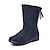cheap Snow &amp; Winter Boots-Women&#039;s Boots Snow Boots Waterproof Boots Plus Size Daily Solid Color Fleece Lined Mid Calf Boots Winter Flat Heel Round Toe Casual Comfort Elastic Fabric Loafer Black Burgundy Blue