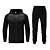 cheap Sports &amp; Outdoors-Men&#039;s 2 Piece Tracksuit Sweatsuit Athletic Long Sleeve Winter Thermal Warm Breathable Moisture Wicking Fitness Running Jogging Sportswear Activewear Polka Dot Black Red Blue