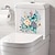 tanie Naklejki ścienne z dekoracjami-Naklejka na pokrywę sedesu z zabawnym kwiatkiem i motylem - wodoodporna samoprzylepna naklejka na wystrój łazienki Wystrój pokoju, wystrój domu