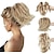cheap Chignons-Claw Clip Short Ponytail Hair Extensions Bendable Metals Messy Bun Hair piece Straight Fake Hairpieces