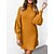 cheap Sweaters &amp; Cardigans-Women&#039;s Sweater Dress Jumper Ribbed Knit Oversized Long Turtleneck Solid Color Daily Going out Stylish Casual Fall Winter Black Yellow S M L
