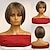 cheap Human Hair Capless Wigs-Human Hair Blend Wig Short Natural Straight Pixie Cut Side Part Layered Haircut Asymmetrical Brown Cosplay Curler &amp; straightener Natural Hairline Capless Brazilian Hair Women&#039;s All Brown 10 inch