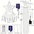 billige Holiday String Lights-Jule Solenergi Stjerne Lyslenke Utendørs 11.5FT 350LED Fosselys Juletrærlys Enkel Installasjon Vanntette Julelys Hage Juledekorasjoner Bryllupsfest