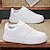 cheap Men&#039;s Sneakers-Men&#039;s Sneakers Retro White Shoes Walking Casual Daily Leather Comfortable Booties / Ankle Boots Loafer Black White Spring Fall