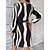 cheap Casual Dresses-Women&#039;s Casual Dress Color Block Stripe Print Dress Crew Neck Lace up Print Mini Dress Street Daily Fashion Streetwear Loose Fit Long Sleeve Navy Blue Fall Winter S M L XL