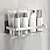 levne Koupelnové pomůcky-1ks koupelnová polička kuchyňský organizér na skladování šamponů stojan na šampony z hliníkové slitiny sprchová polička koupelnové doplňky bez vrtací police
