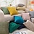 abordables Coussins tendances-Coussins décoratifs en velours côtelé, housse de coussin pour canapé, grande bande de graisse, taie d&#039;oreiller rayée de couleur unie, 1 pièce, bleu, vert sauge, violet, jaune