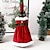 billige Julekjøkken-kreativ rødvinspose, julekjole vinflasketrekk, juleskjørt vinflaskedekorasjon, julerødvinstrekk