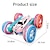 ieftine vehicule rc-Mașină cascadorie cu telecomandă de 2,4 g cu tracțiune pe patru roți mașină cu două fețe cu braț de răsucire anvelopă de jucărie pentru copii rc