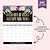 preiswerte Geschenke-Wandkalender 2024 für müde Frauen, lustiger Monatskalender mit Haken, handgefertigter Home-Office-Hängekalender, Gag-Geschenk mit weißem Elefanten für Frauen