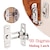 cheap Home Storage &amp; Hooks-Flip Door Sliding Latch 90 Degree Stainless Steel Latch Safety Door Lock Right Angle Curved Door Buckle