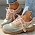 olcso Női fűzős bőrcipők-Női Félcipők Bullock cipő Parti Szabadtéri Napi Színes Nyár Lapos Kerek orrú Elegáns Szabadság aranyos stílus PU Fűzős Világos rózsaszín Rózsaszín Bíbor