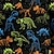 billige 3D-pyjamas for gutter-Gutt 3D Dinosaur Pyjamas Sett Langermet 3D-utskrift Høst Vinter Aktiv Kul Daglig Polyester Barn 3-12 år Crew-hals Hjem Avslappet Innendørs Normal