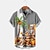 billige Hawaii-skjorte til mænd-Herre Skjorte Hawaii skjorte Dødningehoveder Træ Aftæpning Sort Lilla Orange Grå udendørs Halloween Kort Ærme Trykt mønster Tøj Mode Designer Afslappet Blødt