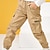 abordables Bas-Pantalons Cargo Pantalon Enfants Garçon Poche Couleur unie Coupe-vent Confort Pantalon Ecole Mode du quotidien Noir Vert Véronèse Kaki Taille moyenne