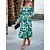 cheap Casual Dresses-Women&#039;s Casual Dress Floral Print A Line Dress Floral Dress Square Neck Ruched Print Midi Dress Outdoor Street Active Fashion Slim Long Sleeve Black Pink Blue Fall S M L XL