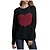 cheap Sweaters &amp; Cardigans-Women&#039;s Pullover Sweater Jumper Jumper Ribbed Knit Patchwork Layered Long Crew Neck Heart School Outdoor Stylish Elegant Lantern Sleeve Winter Black White S M L