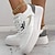 abordables Zapatillas de mujer-Mujer Zapatillas de deporte zapatos blancos Zapatillas de plataforma Zapatos blancos Exterior Diario Verano Plataforma Moda Casual Pijo PU Cordones Blanco Gris claro