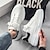 olcso Tornacipők férfiaknak-Férfi Tornacipők Fehér cipők Gyalogló Szüret Alkalmi Szabadtéri Napi Kötött Meleg Magasító Kényelmes Fűzős Fekete Fehér Ősz Tél