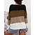 cheap Sweaters &amp; Cardigans-Women&#039;s Pullover Sweater Jumper Jumper Ribbed Knit Patchwork Tassel Regular Crew Neck Color Block Daily Going out Stylish Casual Fall Winter Pink Purple S M L