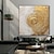 billige Oliemalerier-guld og hvidt maleri guld tekstureret vægkunst håndmalet guld cirkel kunst på lærred guld væg kunst guld abstrakt maleri rullet lærred (ingen ramme)