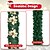billige Kranse, Girlander og Swags-8,8 ft./2,7 m kunstig juleguirlande trappedekoration grøn rattan med blomsterdekorationer til hjemmetrapper pejs verandadør display indendørs udendørs juleindretning