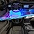 billige Interiørlamper til bil-4 stk bil LED interiør ambient lys smart app kontroll lys barer flerfarget musikk bil strip lys under dash belysning