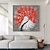 abordables Pinturas florales/botánicas-Mintura, pinturas al óleo de flores de textura gruesa hechas a mano sobre lienzo, decoración de arte de la pared, imagen de árbol abstracto moderno para decoración del hogar, pintura enrollada sin