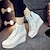 ieftine Adidași de Damă-Pentru femei Adidași Cizme Papuci din Pânză Cizme de Zăpadă Papuci din Pânză Adidași cu platformă În aer liber Zilnic Bloc Culoare Ghete Botine Iarnă Toc Platformă Modă Casual Pregătită PU Dantelat