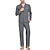 economico Pigiami-Per uomo loungewear Pigiami Set pigiama Top e pantalone del pigiama 2 pezzi A quadri Moda Informale Comoda Interni Giornaliero Cotone Poliestere Comfort Bavero Manica lunga Camicia Pantalone A