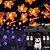 billige Halloween lys-3 stk solar halloween ildflue øjeæble græsplæne lys solar ahorn blad græskar string lights 6,5m 30leds efterår taksigelse udendørs vandtæt haveindretning heksehat halloween fest bar spøgelseshus balkon