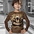 preiswerte 3D-T-Shirts für Jungen-Jungen 3D Tier T-Shirt Langarm 3D-Druck Herbst Winter Sport Modisch Strassenmode Polyester kinderkleidung 3-12 Jahre Outdoor Casual Täglich Regular Fit