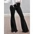 cheap Women&#039;s Bottoms-Women&#039;s Flare Leggings Full Length Micro-elastic Fashion Streetwear High Waist Street Daily Dark Pink Black S M Fall Winter