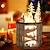 cheap Advent Calendar-Christmas Advent Calendar, LED Revolving Music Box Advent Calendar Decorated with Christmas Tree Reindeer House LED Lights, Lighted Wooden Carved 24 Day Countdown to Christmas Calendar, 24 Storage Dra