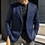 cheap Men&#039;s Blazers-Men&#039;s Faux Leather Jacket Blazer Outdoor Daily Wear Vacation Fashion Streetwear Fall Winter Polyester Faux Leather Plain Button Pocket Windproof Warm Single Breasted Blazer Black Red Blue Brown
