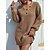 cheap Spring&amp;Autumn Dress-Women&#039;s Casual Dress Sweater Dress Sheath Dress Fashion Midi Dress Outdoor Daily Vacation Going out Pure Color Long Sleeve V Neck 2023 Button Loose Fit Red Camel Dark Gray S M L XL
