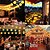 abordables Lumières de cordes solaires-Guirlande lumineuse solaire d&#039;extérieur étanche 3 m 20 LED lumières décoratives de fenêtre de Noël multicolores pour Noël patio jardin fête de mariage camping décoration de chambre