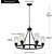 cheap Candle-Style Design-Farmhouse Chandelier 6 Light 25&quot; Black Truck Wheel Pendant Light Round Kitchen Island Lamp for Dining Room Kitchen Bedroom Living Room Foyer Hallway 110-240V