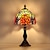 Недорогие Настольные лампы-светодиодная настольная лампа в стиле ретро, винтажный стеклянный абажур в стиле барокко, мозаика, красочная роскошная основа e27 для прикроватной тумбочки, спальни, стола