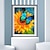 tanie Zwierzęta-Obrazy na ścianę słonecznikowy motyl wydruki na płótnie i plakaty obrazy dekoracyjne malowanie na tkaninach do zdjęć do salonu bez ramki