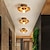 preiswerte Einbauleuchten-Flache, schalenförmige Deckenleuchte aus Harz, minimalistische, halbbündige Leuchte mit 1 Glühbirne für den Flur, 110–240 V