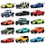 Χαμηλού Κόστους οχήματα rc-παιχνίδι 136 δύναμη επιστροφής τριών θυρών προσομοίωση κράματος σπορ αυτοκίνητο μοντέλο αυτοκινήτου εκτός δρόμου κοσμήματα τούρτας ψησίματος