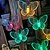 economico Striscie luci ad energia solare-luci solari a farfalla luci da giardino impermeabili per esterni 5m 20led 6.5m 30led 8 modalità di illuminazione natale capodanno festa di nozze vacanza patio terrazza balcone prato decorazione